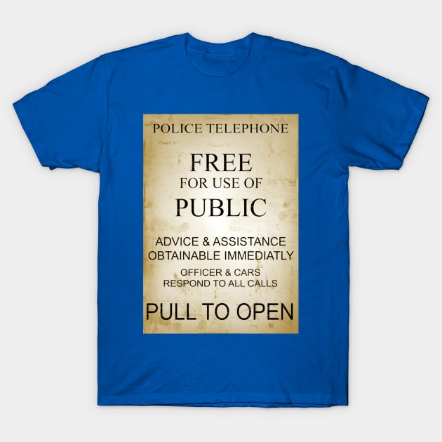 Police Public Call Box T-Shirt by Celtic Morrigan